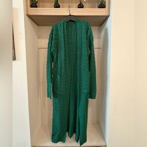 Private Label Emerald Cable Knit Cardigan